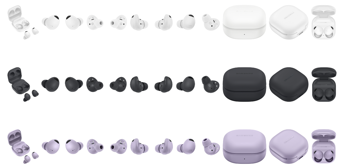 Images of renders of Samsung Galaxy Buds 2 Pro